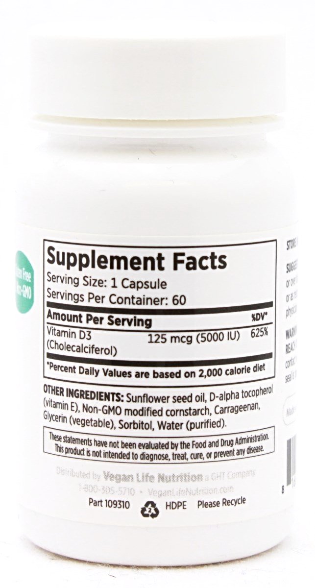 Vegan D3 5000 - 60 softgels