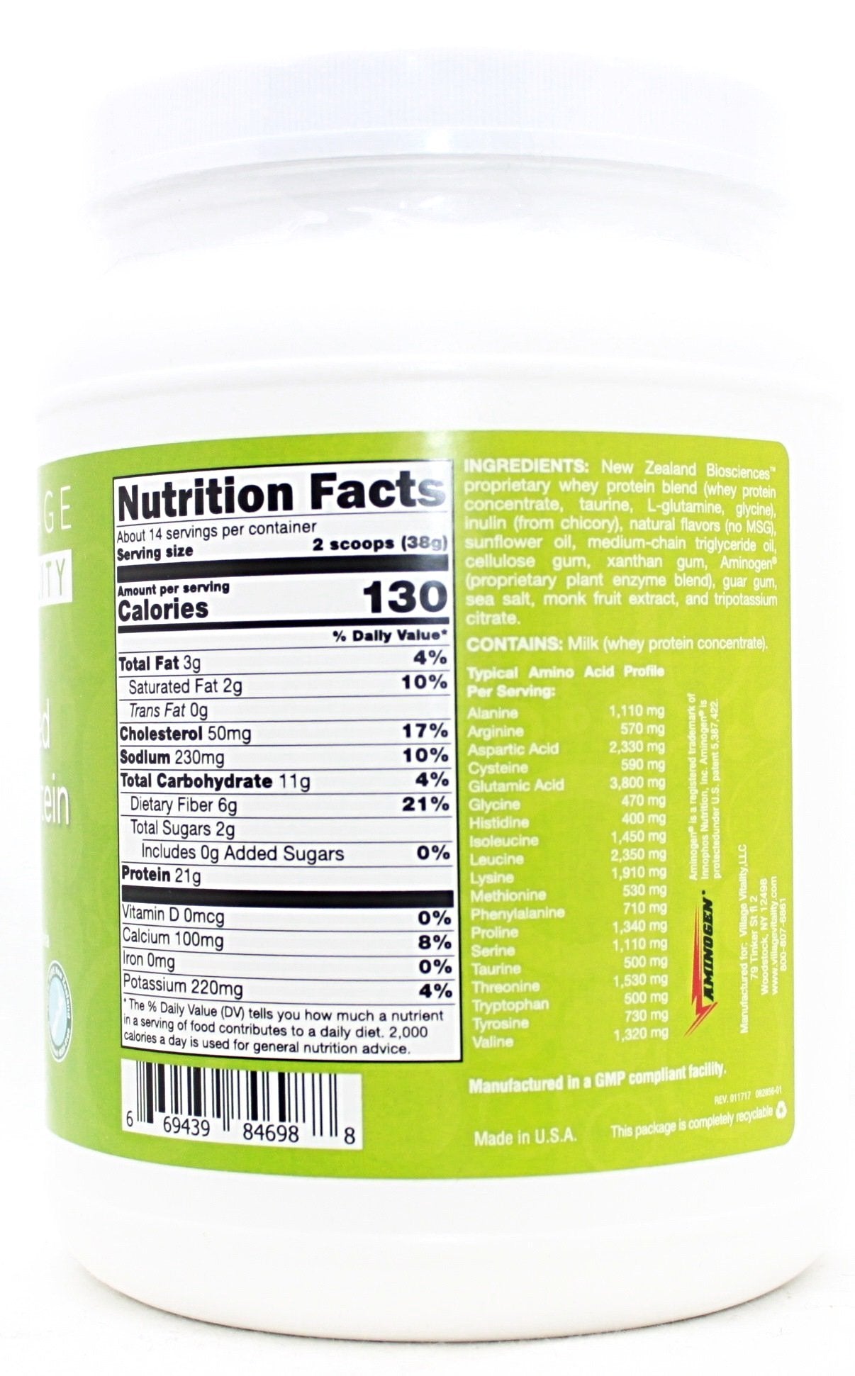Grass Fed Whey Protein Vanilla - 18.77oz