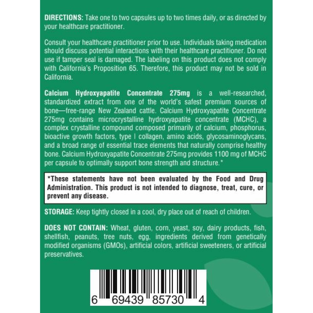 Calcium Hydroxyapatite Concentrate - 120 Capsules