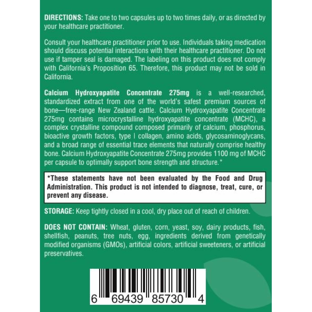 Calcium Hydroxyapatite Concentrate - 120 Capsules