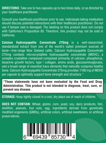 Calcium Hydroxyapatite Concentrate - 120 Capsules