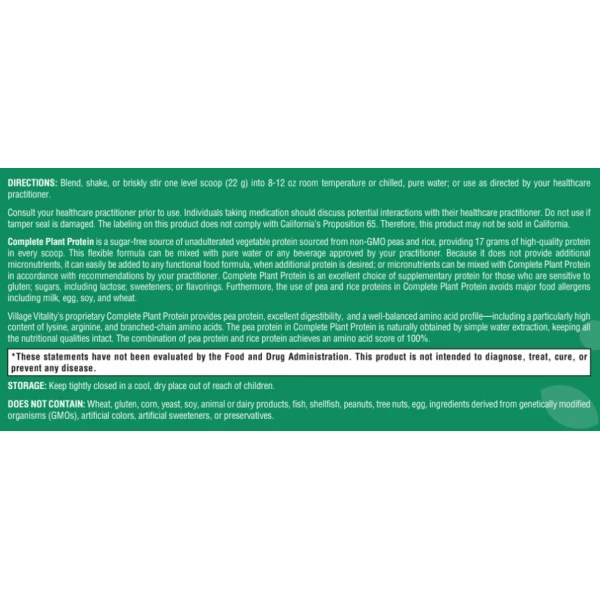 Complete Plant Protein - 10.37 oz Powder