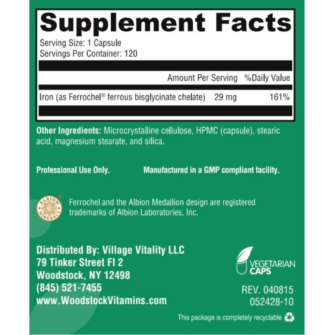 Easy Iron 29 mg - 120 Capsules