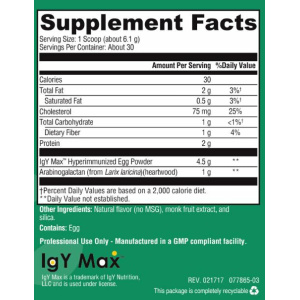 GI Immune Plus - Vanilla Flavor - 6.46 oz Powder