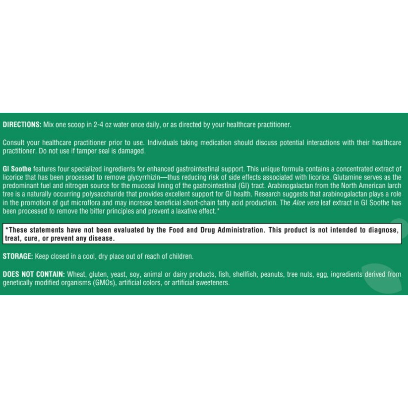 GI Soothe - 6.1 oz Powder