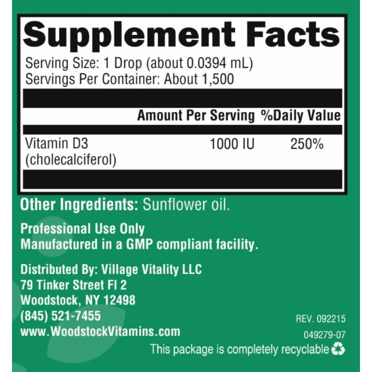 Liquid D3 - 2 oz Liquid