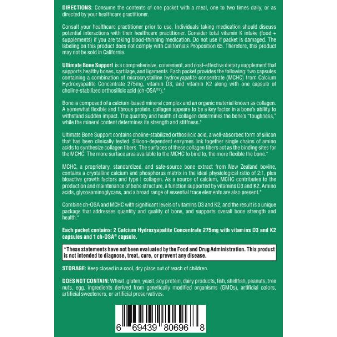 Ultimate Bone Support - 60 Packets