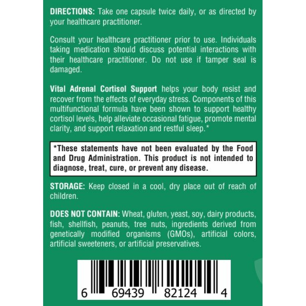 Vital Adrenal Cortisol Support - 60 Capsules