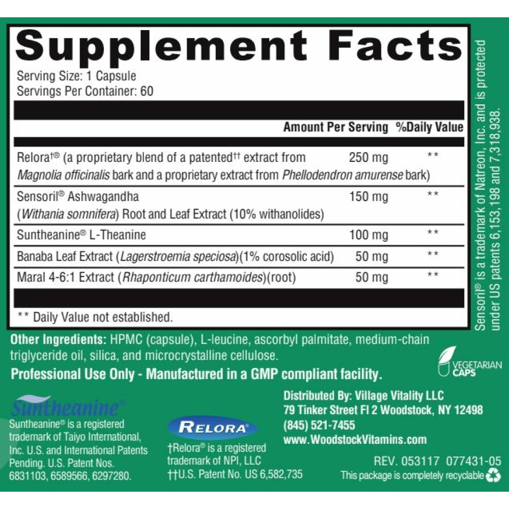 Vital Adrenal Cortisol Support - 60 Capsules