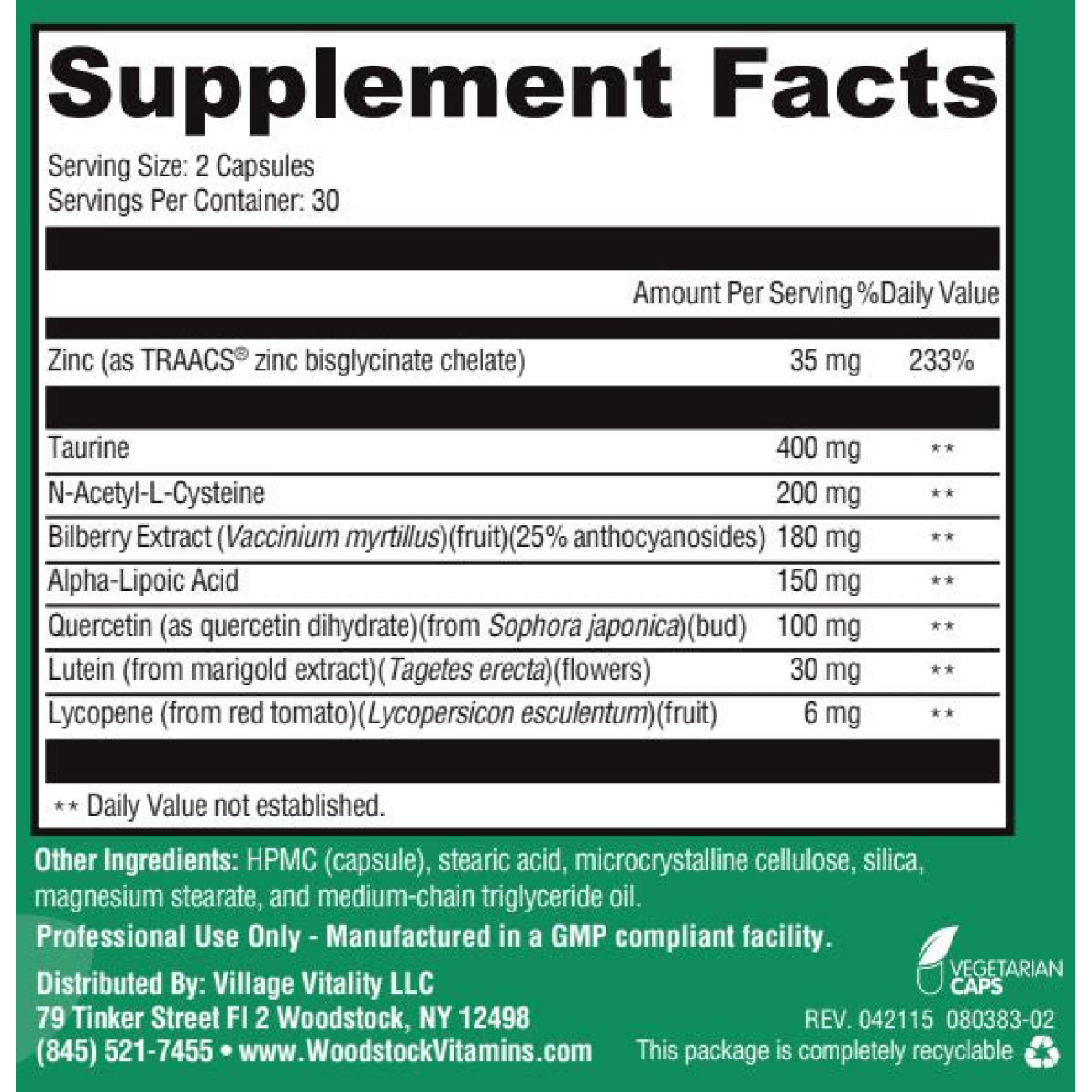 Vital Eyes - 60 capsules