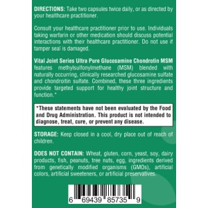 Vital Joint Series Ultra Pure Glucosamine Chondroitin MSM - 120 Capsules