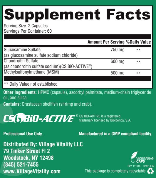 Vital Joint Series Ultra Pure Glucosamine Chondroitin MSM - 120 Capsules