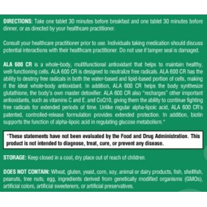 ALA 600 CR - 60 Tablets