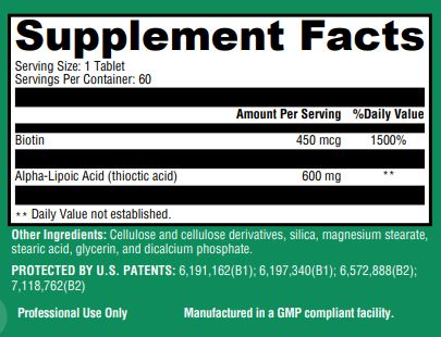 ALA 600 CR - 60 Tablets