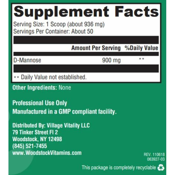 D-Mannose - 1.66 oz Powder