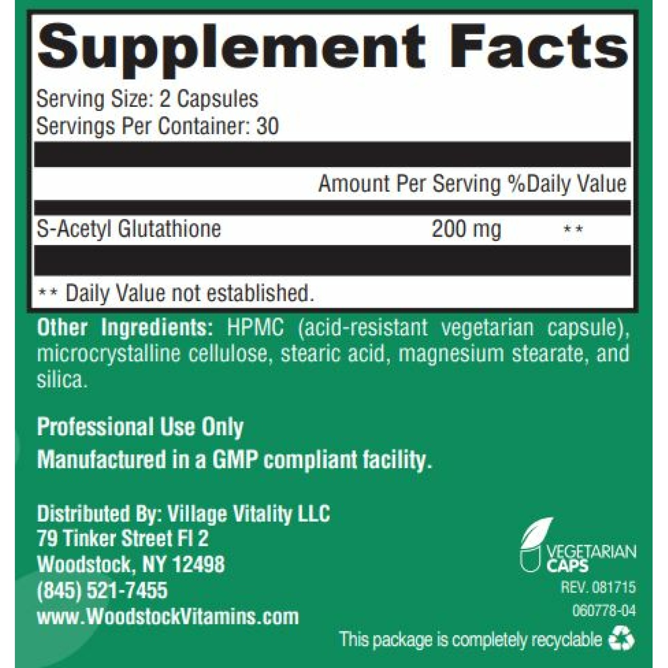 Glutathione Absorb - 60 Capsules