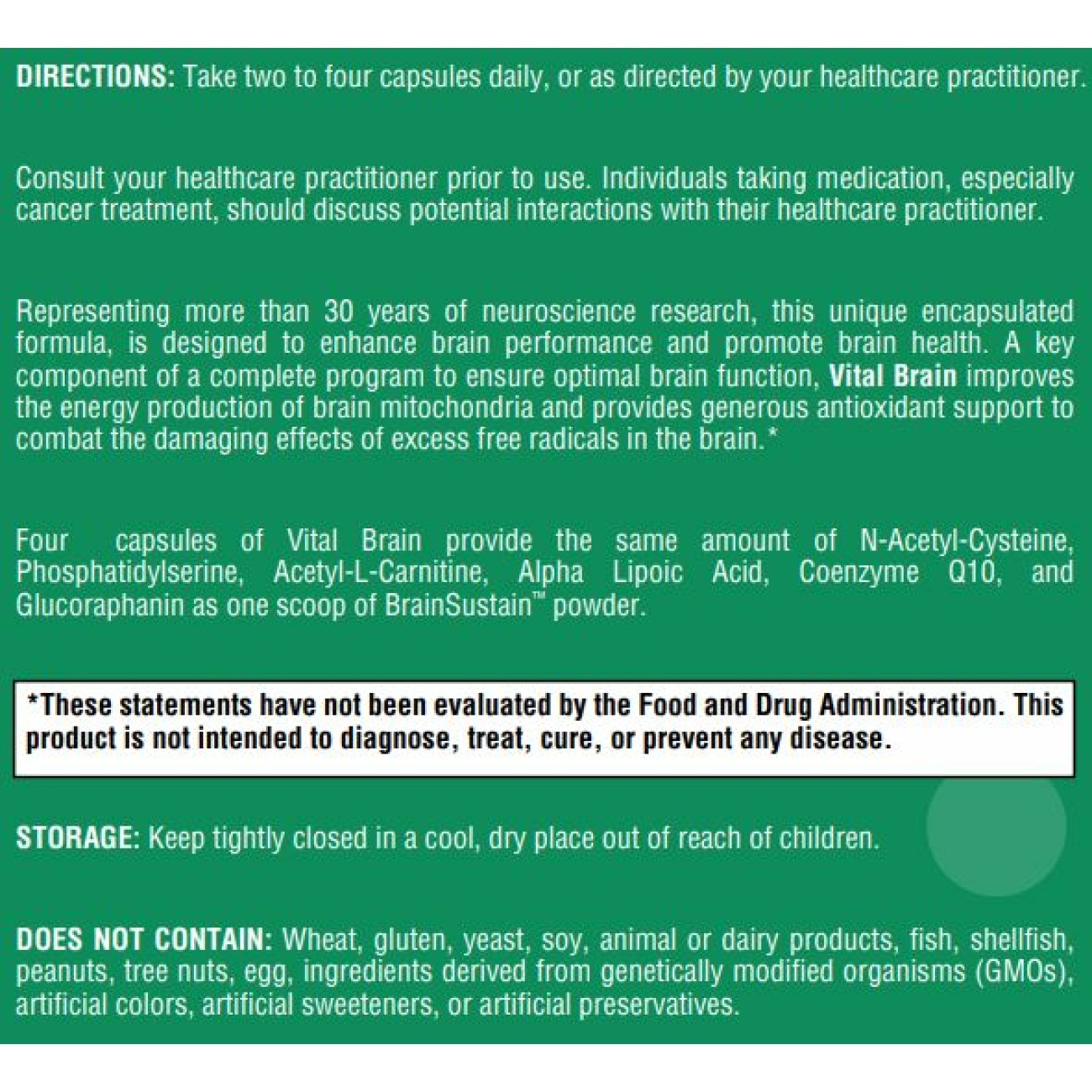 Vital Brain - 240 capsules