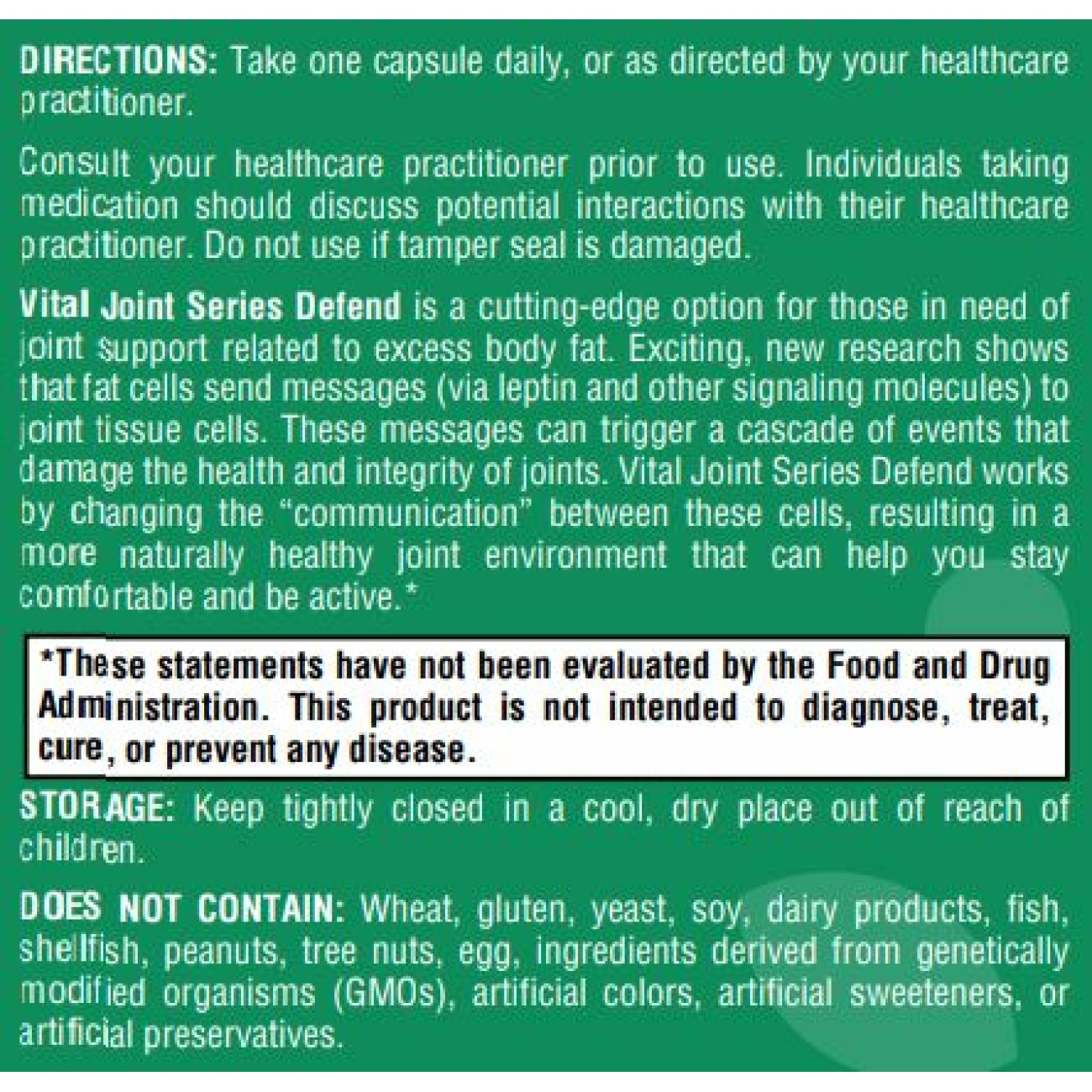 Vital Joint Series Defend - 60 Capsules