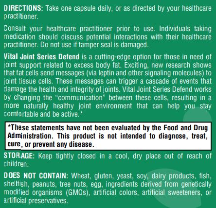 Vital Joint Series Defend - 60 Capsules