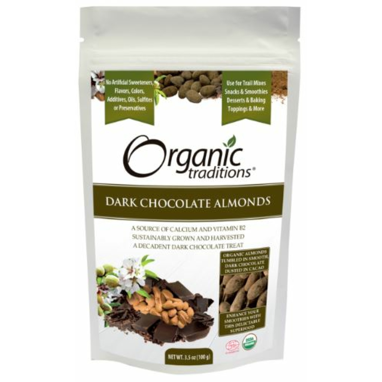 Dark Chocolate Almonds - 3.5 oz