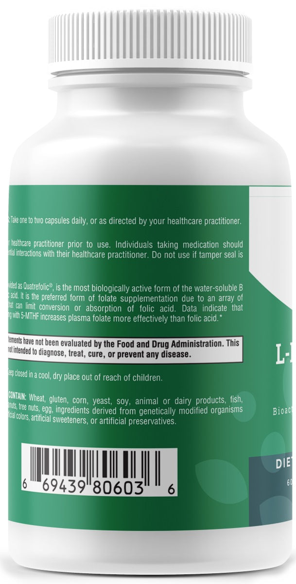 L-Methylfolate 1mg - 60 Capsules