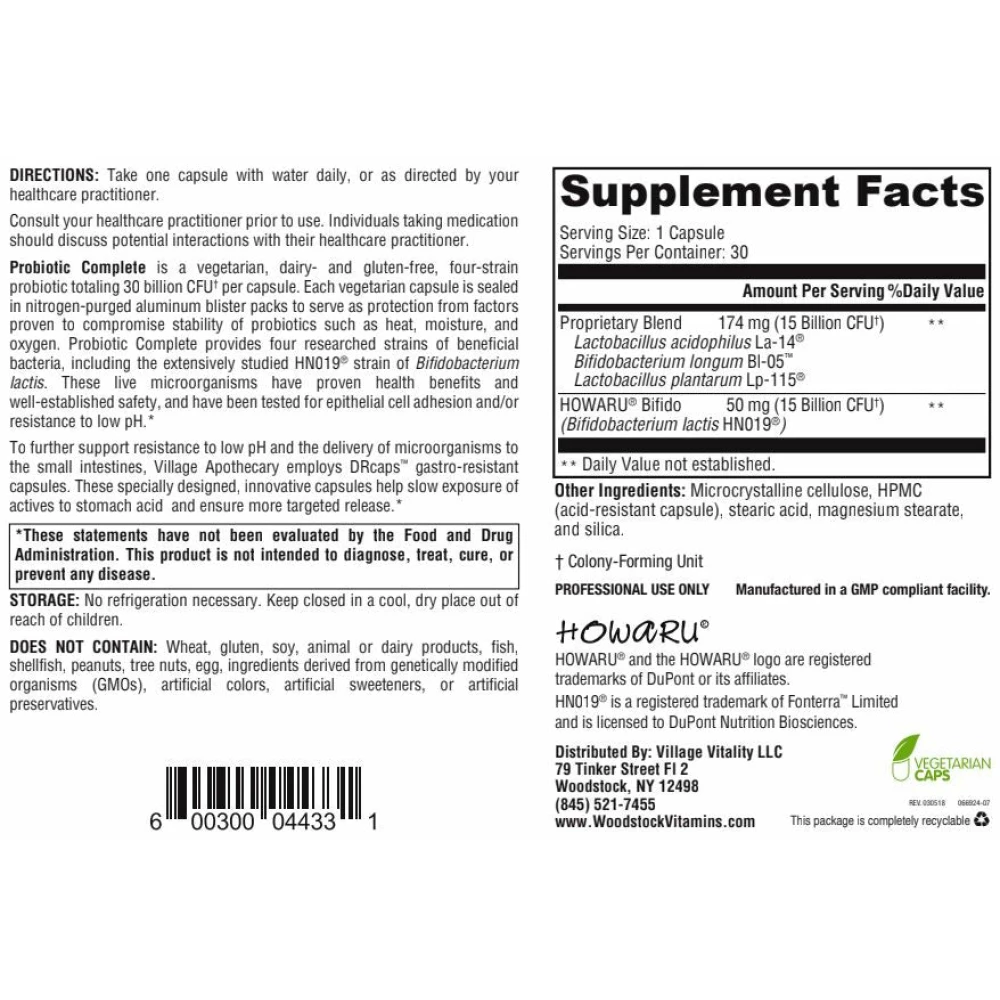 Probiotic Complete - 30 Capsules