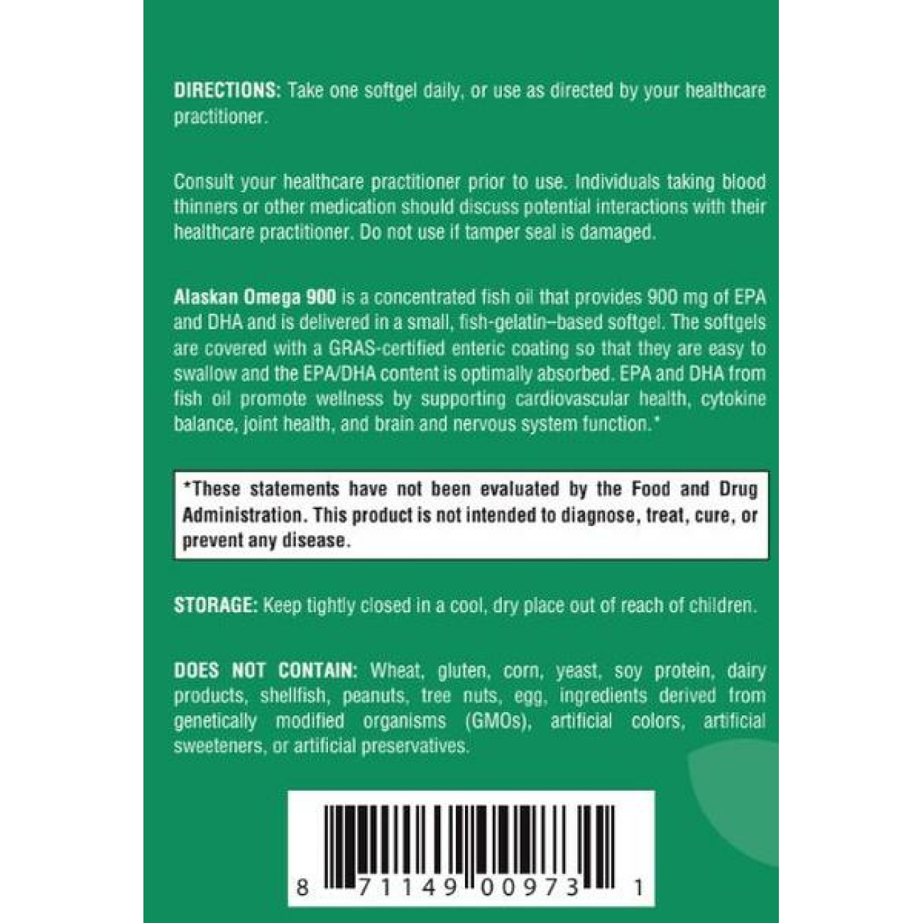Alaskan Omega 900 - 90 Softgels