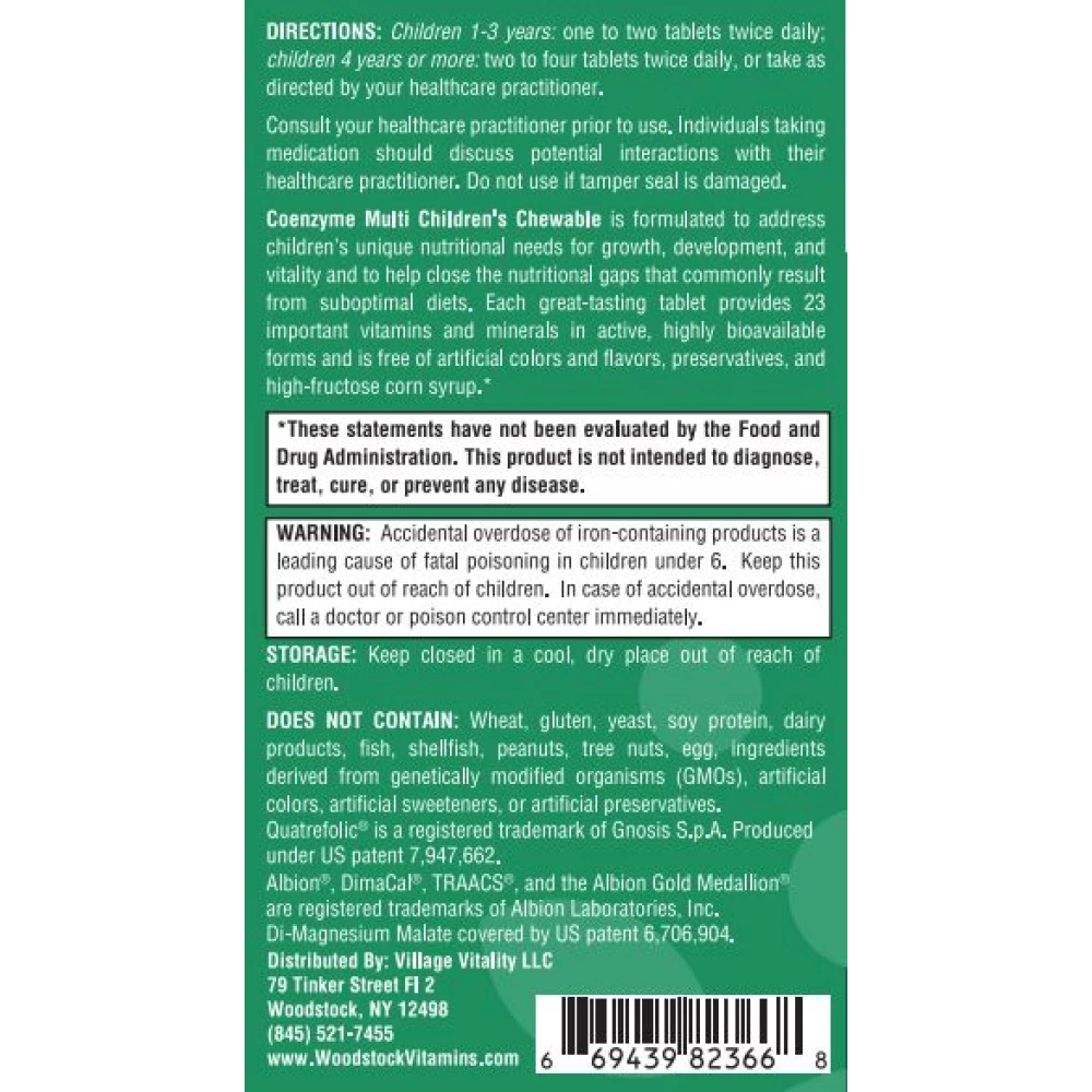 Coenzyme Multi Children's Chewable - 120 Chewable Tablets