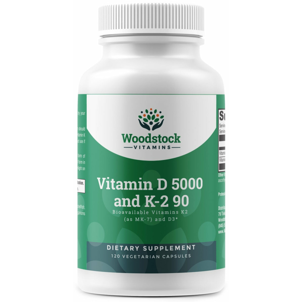 Vitamin D 5000 and K-2 90 - 120 Capsules