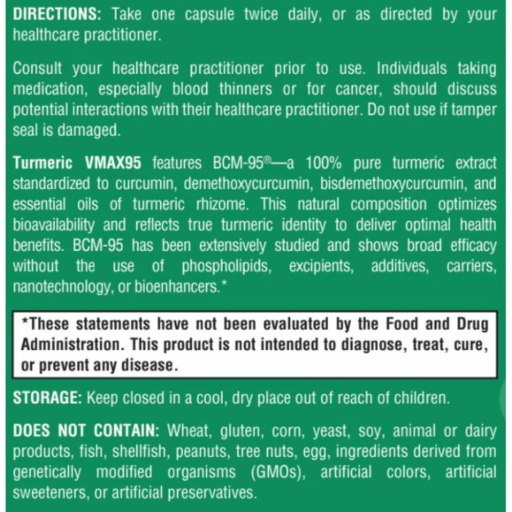 Turmeric VMAX95 - 60 Capsules