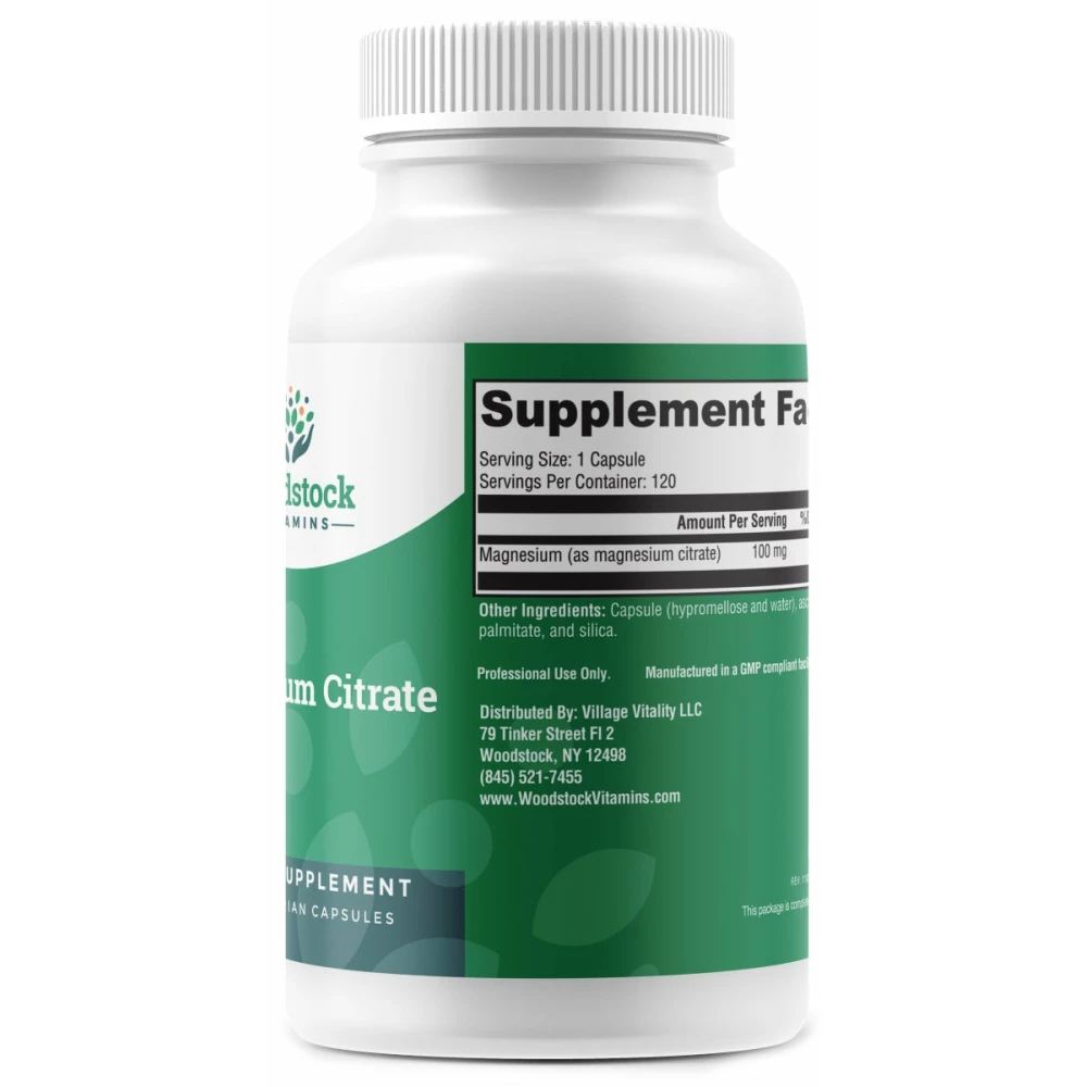 Magnesium Citrate - 120 Capsules