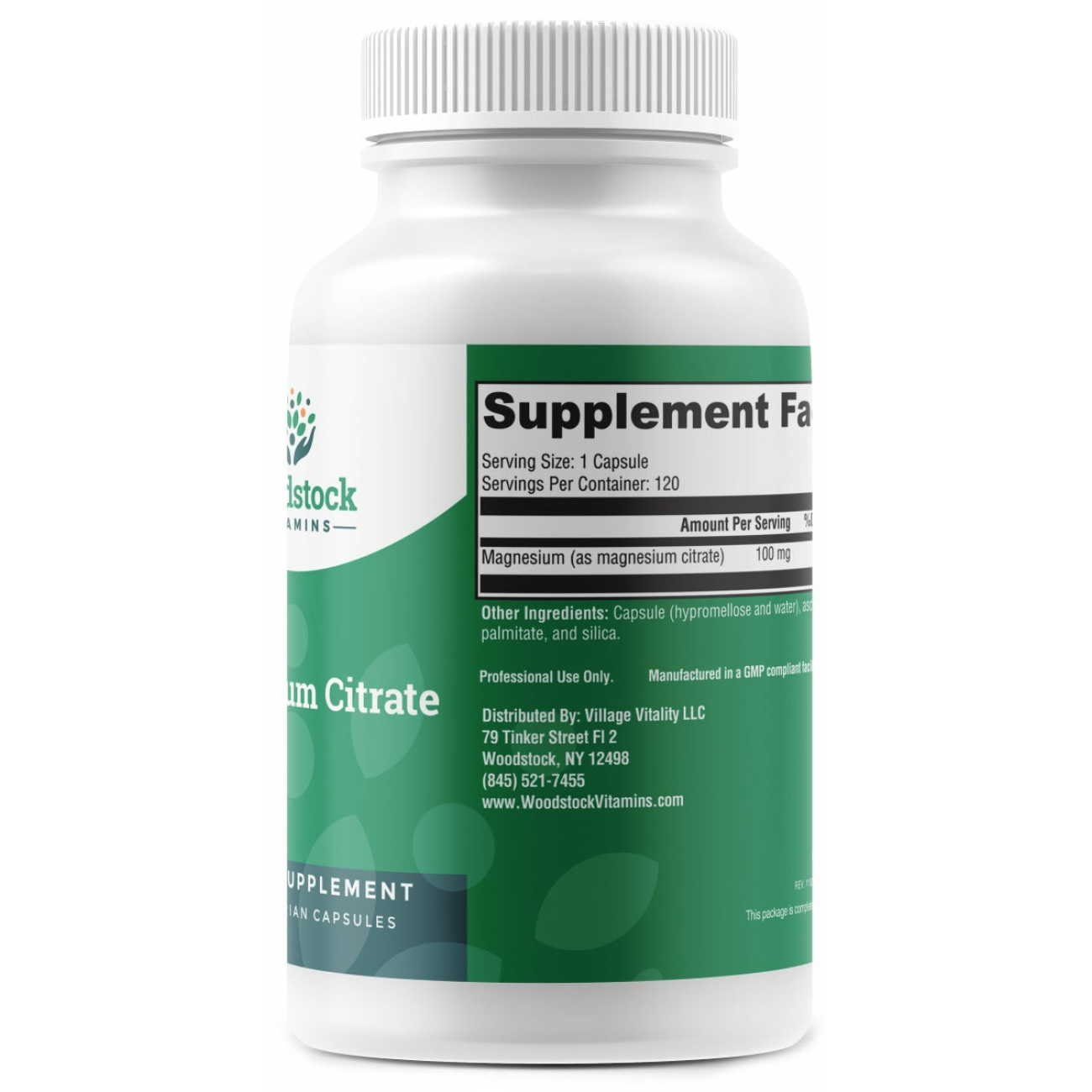 Magnesium Citrate - 120 Capsules