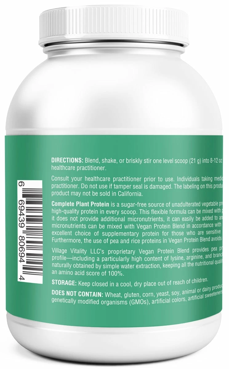 Complete Plant Protein - 10.37 oz Powder