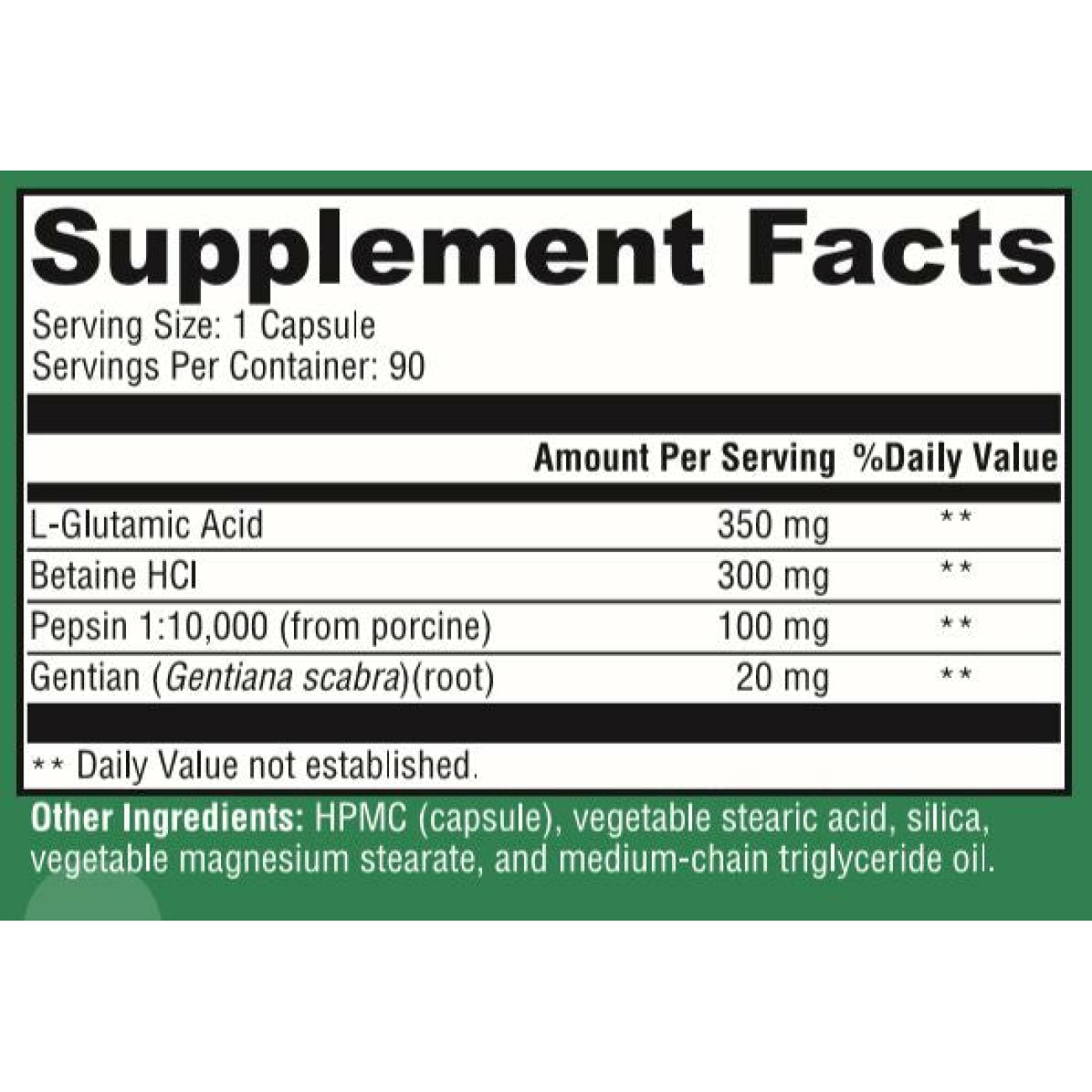 Betaine and Pepsin Plus - 90 Capsules