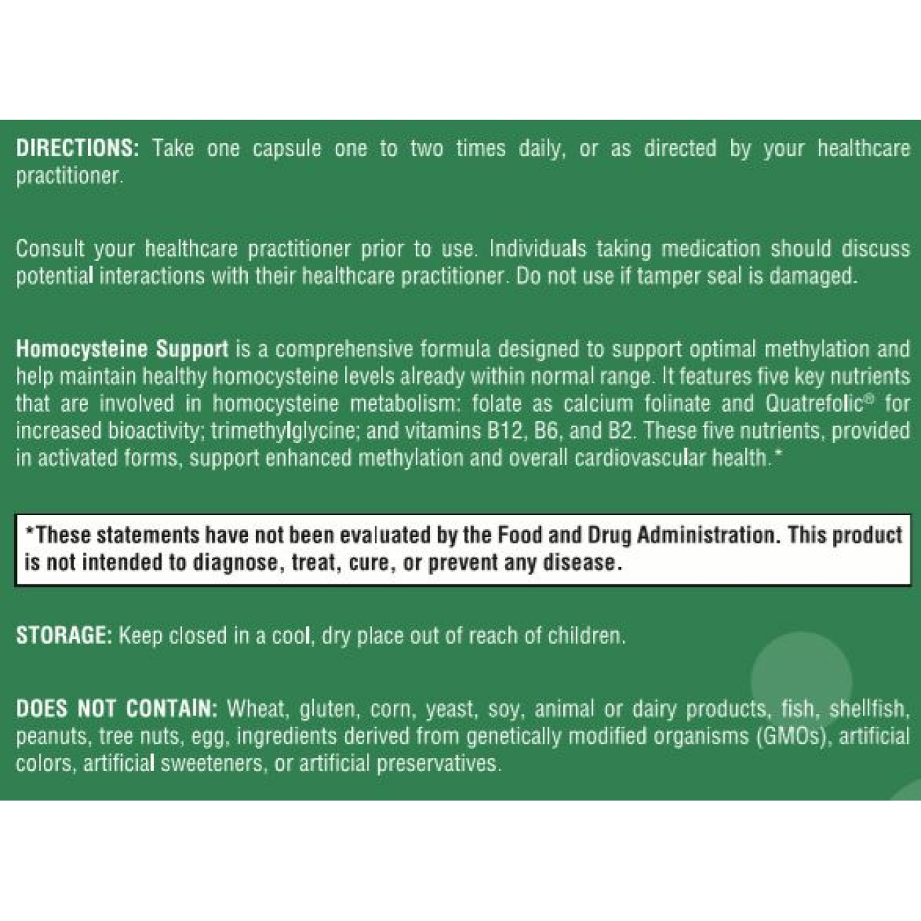 Homocysteine Support - 120 Capsules
