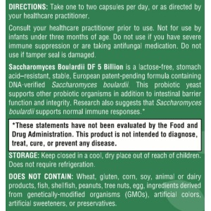 Saccharomyces Boulardii DF 5 Billion - 60 Capsules