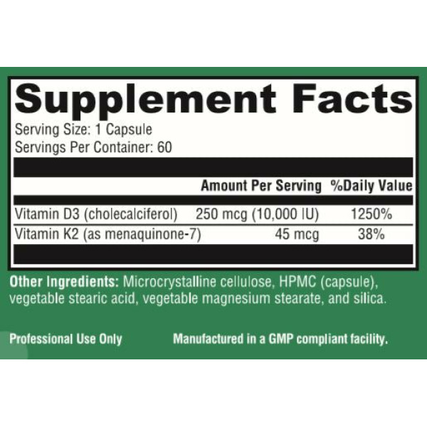 Vitamin K2 and D3 Complex - 60 Capsules