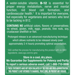 B-12 1,000 mcg PR - 100 Tablets