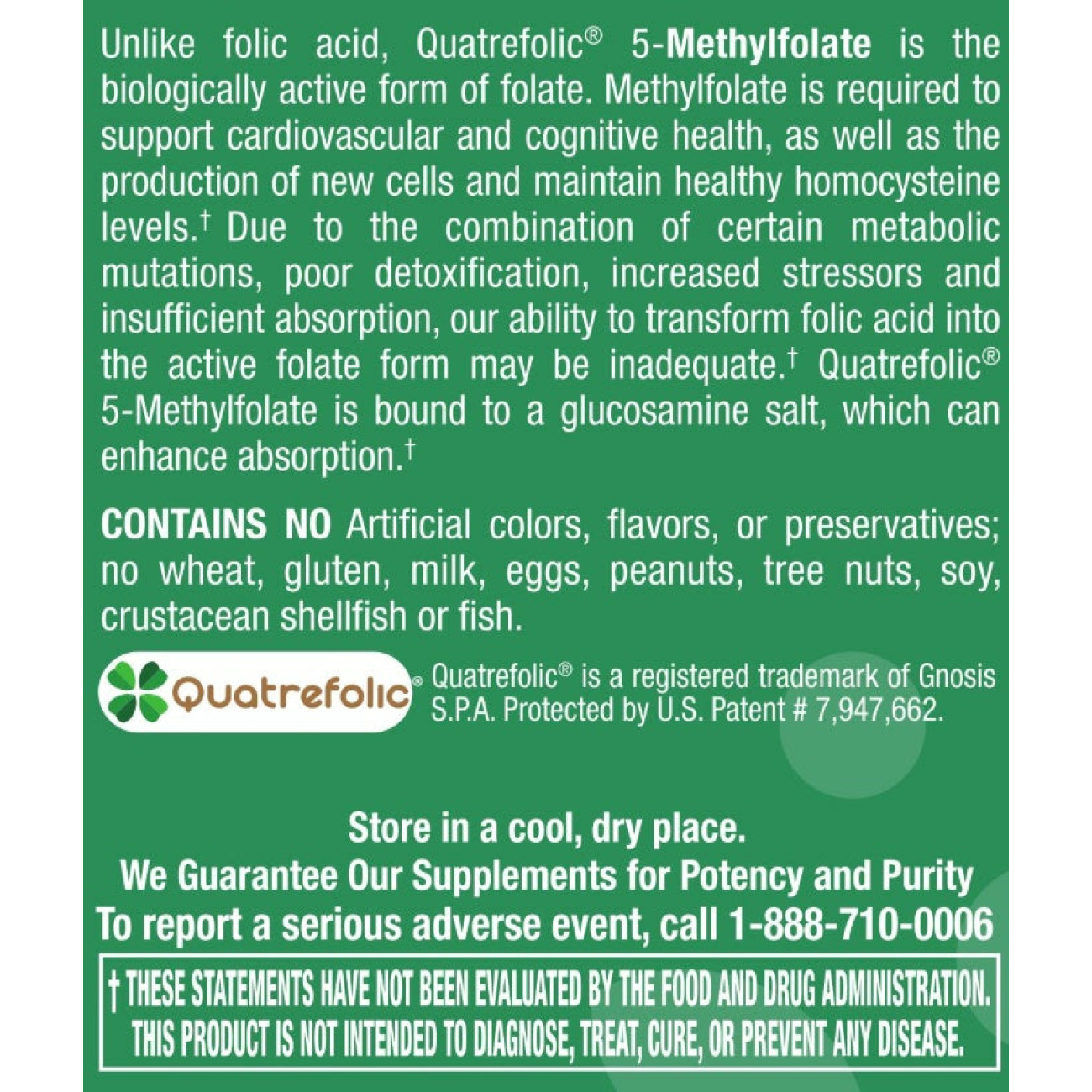 Methyl Folate 400 mcg - 90 Tablets