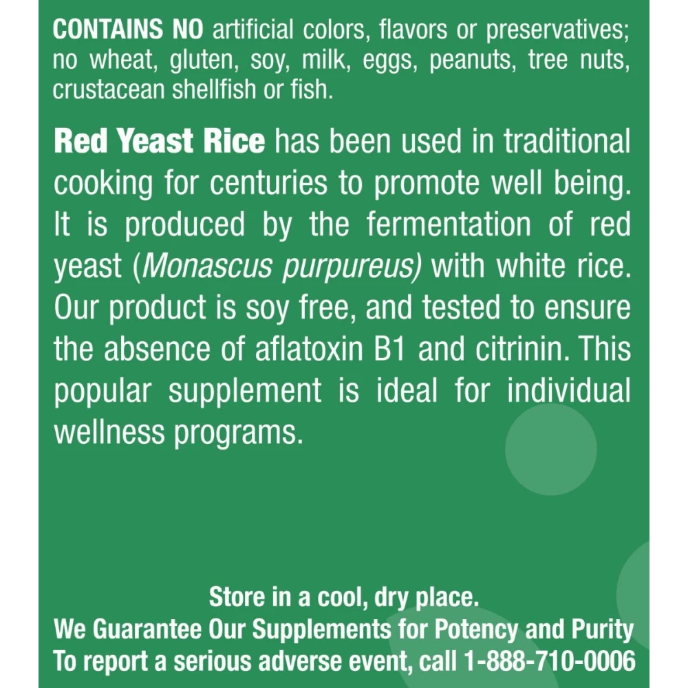 Red Yeast Rice - 60 Capsules
