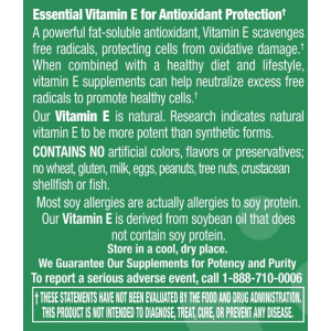 Vitamin E 1,000 I.U. Plus Mixed Tocopherols - 30 Softgels