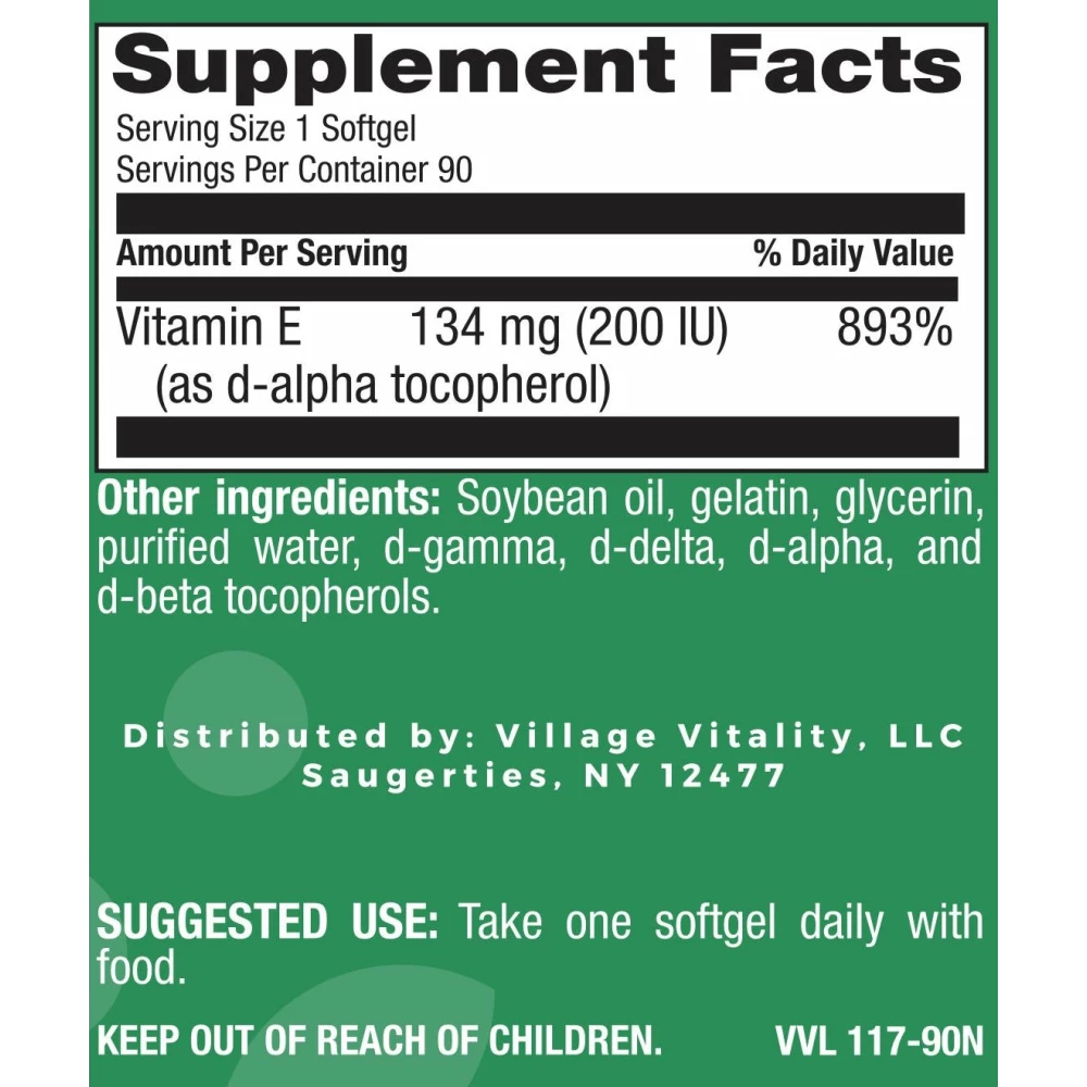 Vitamin E 200 IU Plus Mixed Tocopherols - 90 Softgels