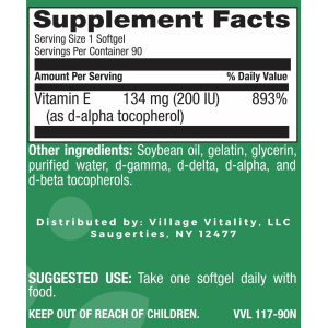 Vitamin E 200 IU Plus Mixed Tocopherols - 90 Softgels