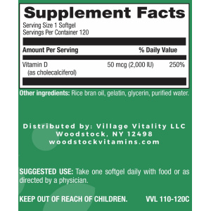 Vitamin D3 2,000 I.U. - 120 Softgels