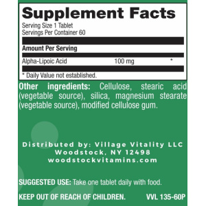 Alpha-Lipoic Acid 100mg - 60 Tablets