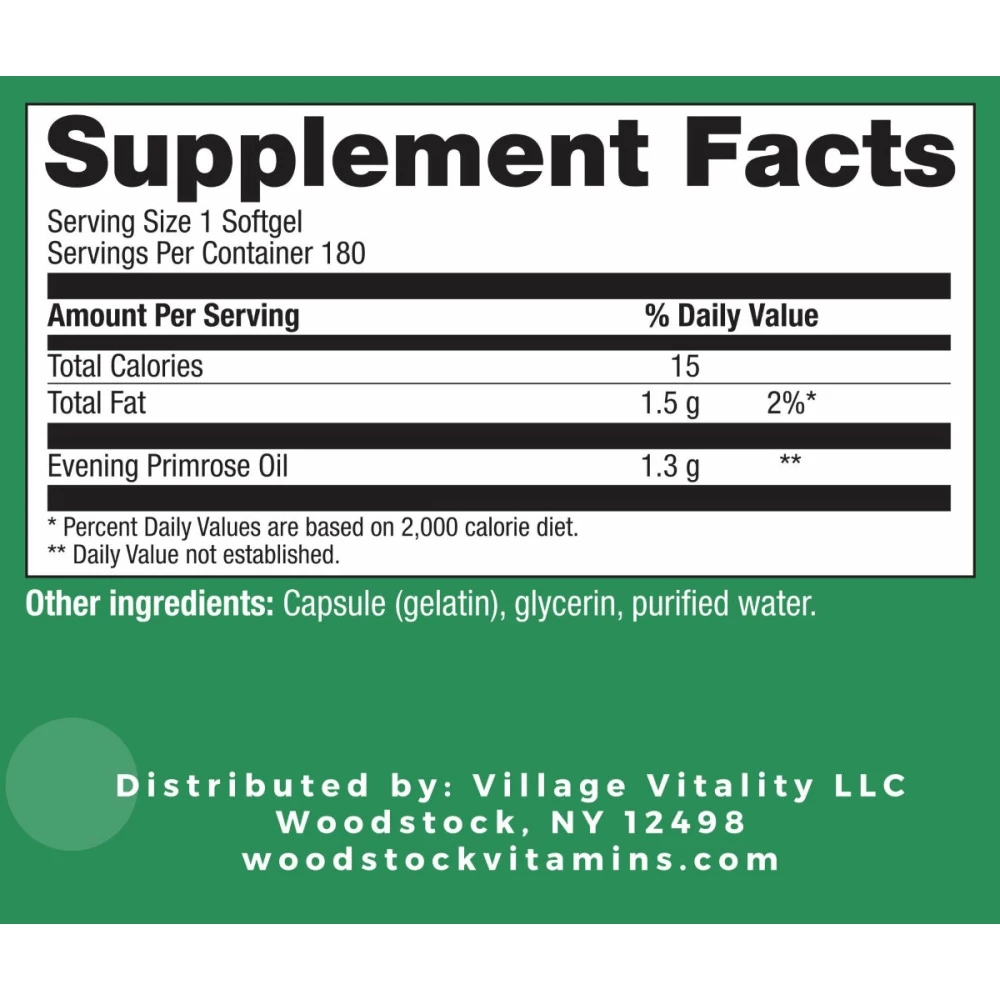 Evening Primrose Oil 1,300 mg - 180 Softgels