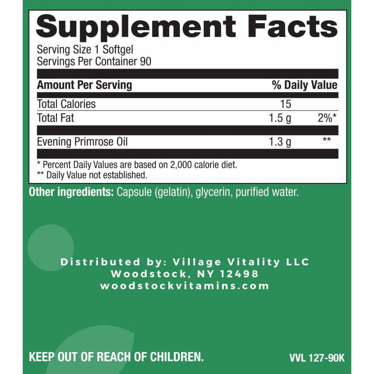 Evening Primrose Oil 1,300 mg - 90 Softgels