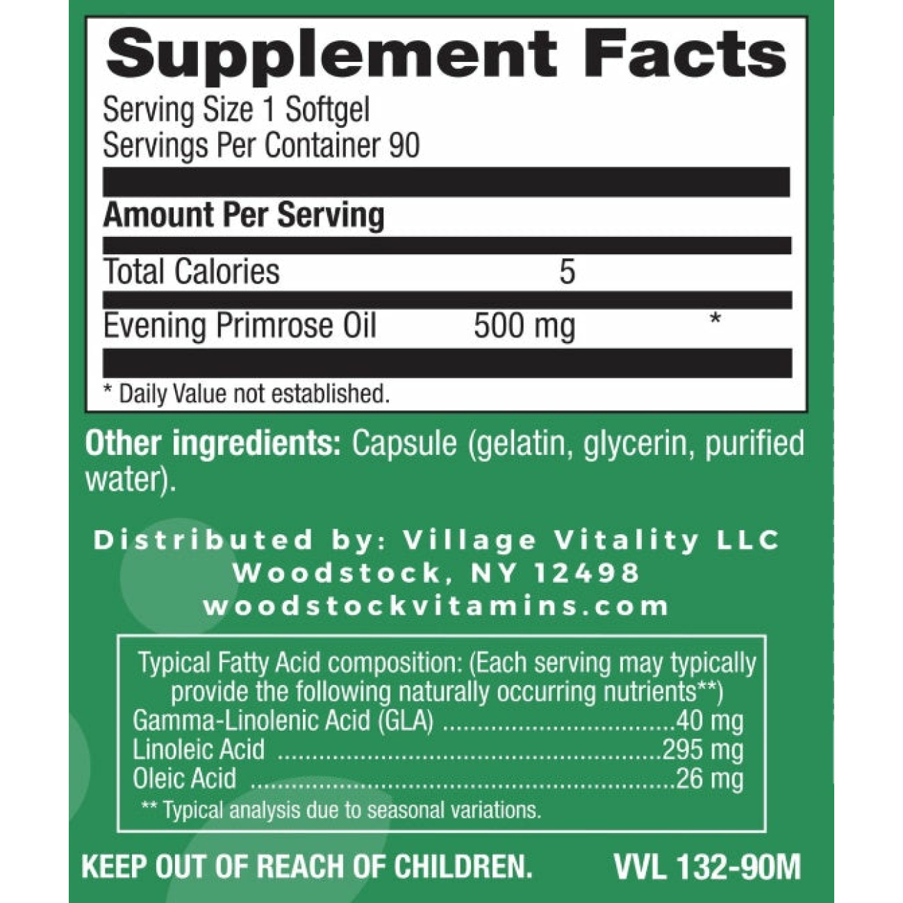 Evening Primrose Oil 500 mg - 90 Softgels