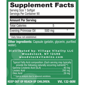 Evening Primrose Oil 500 mg - 90 Softgels