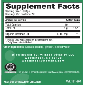 Flaxseed Oil 1,000mg - 90 Softgels